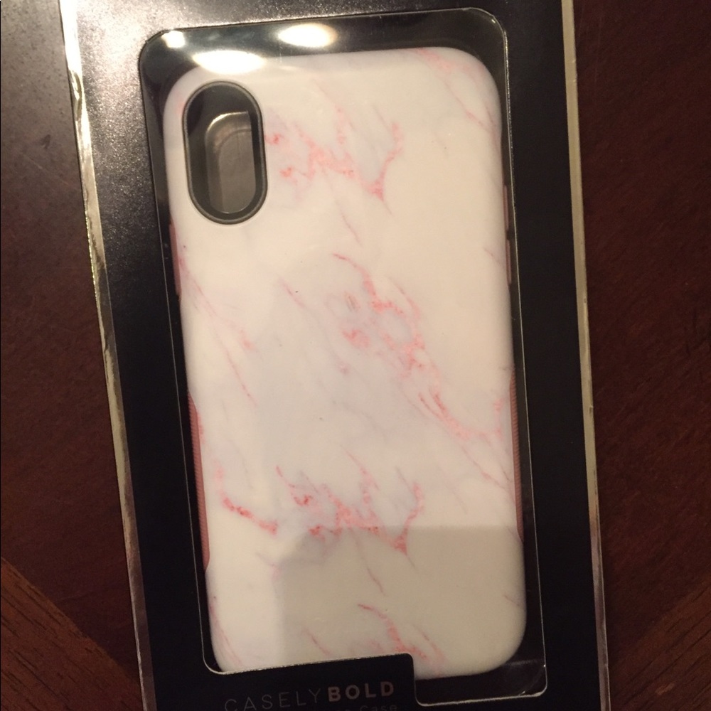 iPhone XR Pink and white marble